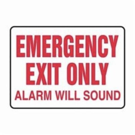 Accuform Exit Sign, Adhesive Dura-Poly, 10 in W, 7 in H MEXT551XV